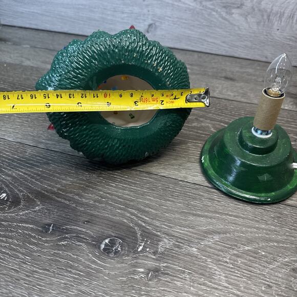 Vintage Ceramic Light Christmas Tree 7 Inches Semi Oval Shape ~repainted - Picture 11 of 12